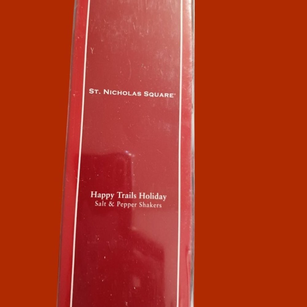 St. Nicholas Square Happy Trails Holiday Salt & Pepper Shakers Set With Western - Picture 4 of 5